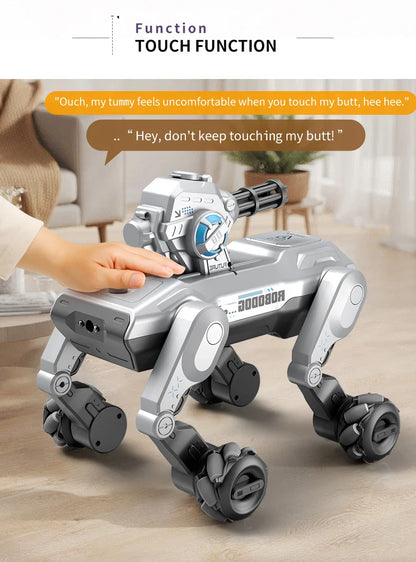 2025 New Intelligent Mechanical Dog With Gesture Induction Can Walk And Sing Dog Spray Control Electric Pet Dog Toys Kids Gifts